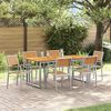 vidaXL Garden Dining Set 7 pcs Grey Solid Acacia Wood