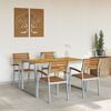 vidaXL Garden Dining Set 5 pcs Grey Solid Acacia Wood