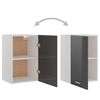 vidaXL Hanging Cabinet Lyon High Gloss Grey 39.5x31x60 cm Engineered Wood