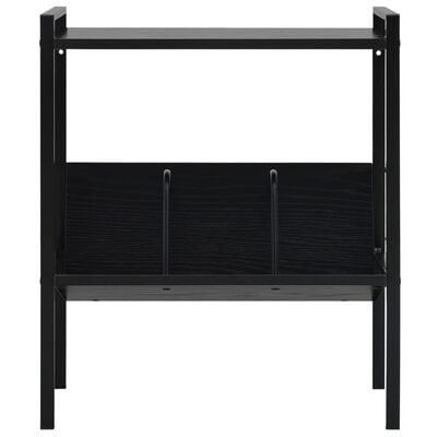 vidaXL 2-Layer Book Shelf Black 52x28x59 cm Engineered Wood