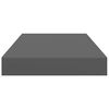 vidaXL Floating Wall Shelf High Gloss Grey 40x23x3.8 cm MDF