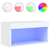 vidaXL TV Cabinet with LED Lights White 60x30x30 cm