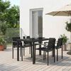 vidaXL Outdoor Furniture Set 5 pcs Black and Anthracite Textilene
