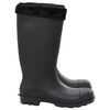 vidaXL Rian Boots with Removable Socks Black Size 46 PVC