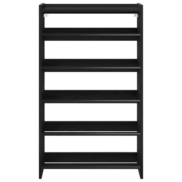 vidaXL Shoe Rack Black 60x25x100 cm Engineered Wood