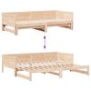 vidaXL Pull-out Day Bed Brown 203.5 x 184 x 56.5 cm Solid Pine Wood