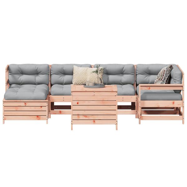 vidaXL 7 Piece Garden Sofa Set Solid Wood Douglas Fir