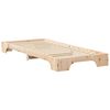 vidaXL Bed Frame Brown 90 x 210 cm Solid Pine Wood