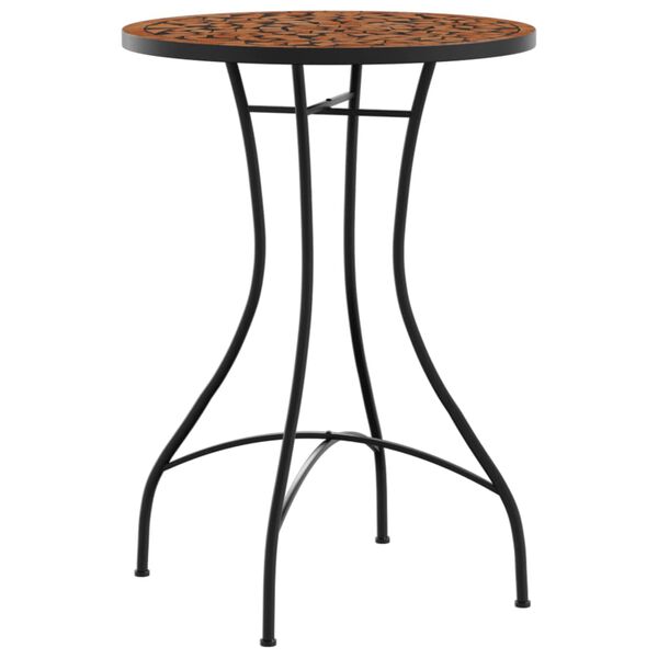 vidaXL Mosaic Bistro Table Terracotta Ø50x70 cm Ceramic