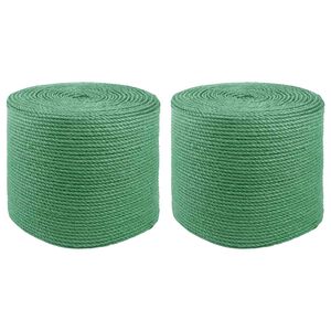 vidaXL 2 pcs 2 mm Green 100% Tossa jute