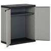 vidaXL Garden Waste Cabinet Grey and Black 68x40x85 cm PP