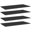 vidaXL Bookshelf Boards 4 pcs High Gloss Black 100x50x1,5 cm Engineered Wood