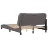 vidaXL Bed Frame with LED without Mattress "Hvar" Grey 140x190 cm