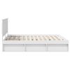 vidaXL Bed Frame with Headboard White 200 x 200 cm Solid Pine Wood
