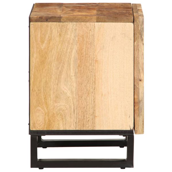 vidaXL Bedside Cabinet 40x34x46 cm Solid Wood Rough Mango