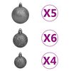 vidaXL Artificial Pre-lit Christmas Tree with Ball Set Gold 180 cm PET