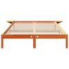vidaXL Bed Frame Wax Brown 160 x 200 cm Solid Pine Wood
