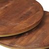 vidaXL Nesting Coffee Tables 3 pcs Solid Mango Wood and Steel