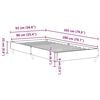 vidaXL Bed Frame No Mattress Sonoma Oak 90x200 cm Engineered Wood