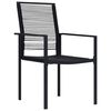 vidaXL Garden Dining Set 9 pcs Black Powder-Coated Steel