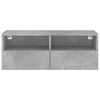 vidaXL TV Wall Cabinet Concrete Grey 80x30x30 cm Engineered Wood