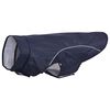 vidaXL Dog Raincoat with Reflective Strips Polyester Navy Blue L