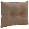 vidaXL Back Cushion PUTTEN 100% Polyester Taupe 50 x 40 x 10 cm