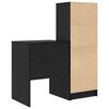 vidaXL Desk with Drawer 2 pcs Black Oak