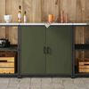 vidaXL Kitchen Storage with Shelf Olive Green 90 x 50 x 92 cm Steel