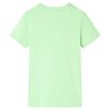 Kids' T-shirt Shark Print Neon Green 116