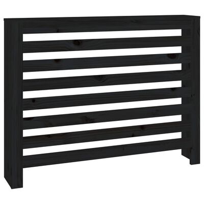 vidaXL Radiator Cover Black 108.5x19x84 cm Solid Wood Pine | vidaXL.co.uk