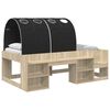 vidaXL Bed with Tunnel 3 pcs Sonoma Oak and Black Engineered Wood