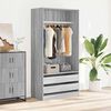 vidaXL Wardrobe Grey Sonoma 100x50x200 cm Engineered Wood