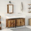 vidaXL Bathroom Vanity Units with Shelf 3 pcs Brown Engineered wood