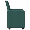 vidaXL Dining Chairs with Wheels 2 pcs Dark green 57 x 66 x 94 cm
