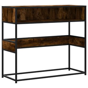 vidaXL Console Table Smoked Oak 90x35x80 cm Engineered Wood