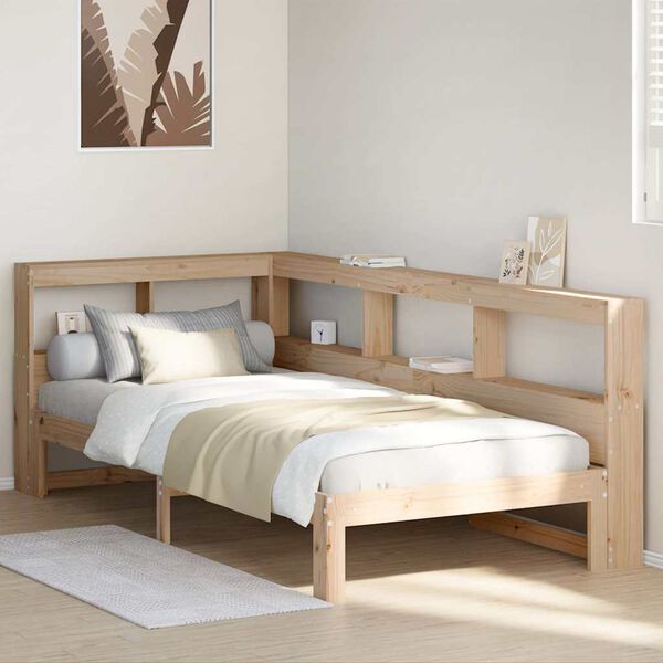 vidaXL Bookcase Bed without Mattress 90x200 cm Solid Wood Pine