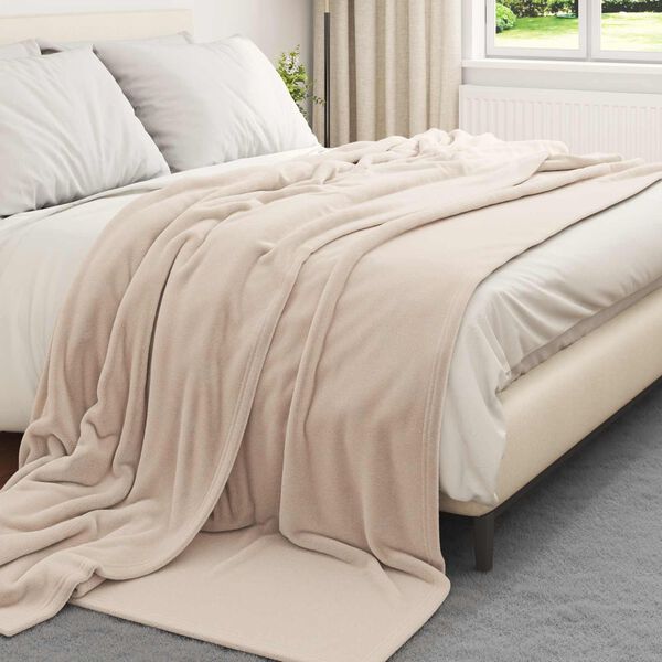 vidaXL Throw Blankets 6 pcs Beige 240 x 270 cm Fleece