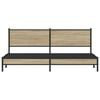 vidaXL Metal Bed Frame without Mattress Sonoma Oak 193x203 cm