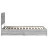 vidaXL Storage Bed with Drawer Grey Sonoma 75 x 190 cm Engineered Wood