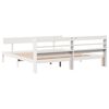 vidaXL Bed Frame without Mattress White 200x200 cm Solid Wood Pine