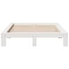 vidaXL Bed Frame without Mattress White 150x200 cm King Size Solid Wood Pine