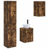 vidaXL Bathroom Cabinet Set 3 pcs Smoked Oak 33 x 34.5 x 160 cm