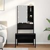vidaXL LED Dressing Table Set 2 pcs Black Oak Engineered Wood