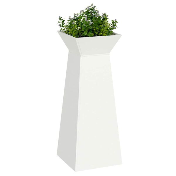 vidaXL Pillar Planter White 40 x 40 x 100 cm