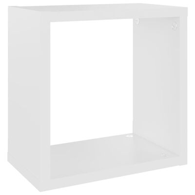 vidaXL Wall Cube Shelves 2 pcs White 26x15x26 cm