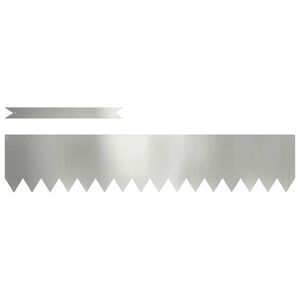 vidaXL Lawn Edging 50 pcs Silver 100 x 0.05 x 20 cm Galvanised Steel