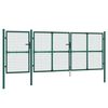 vidaXL Mesh Garden Gate Green 400x125 cm Galvanised Steel