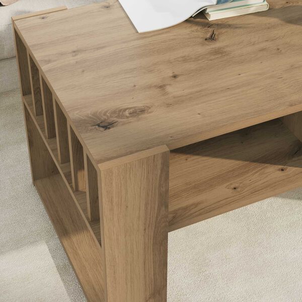 vidaXL Coffee Table Artisan Oak 92 x 49.5 x 45 cm Engineered Wood