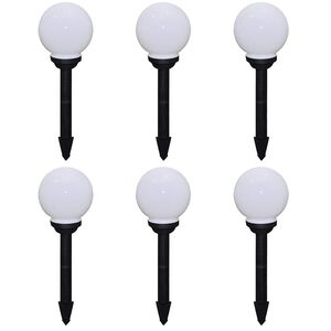 vidaXL Outdoor Pathway Lamps 6 pcs LED 20 cm with Ground Spike